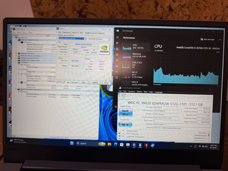 Lenovo IdeaPad 530s i5 16GB RAM SSD 512GB MX150 Laptop Gaming Office - Image 5